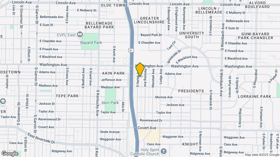 1112 S Harlan Ave Map and Location Details