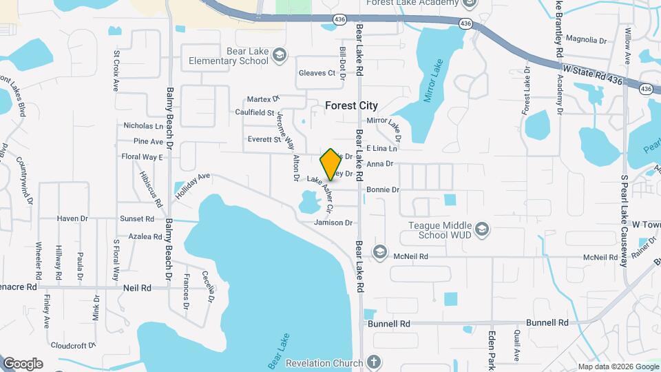 1337 Lake Asher Cir Map and Location Details