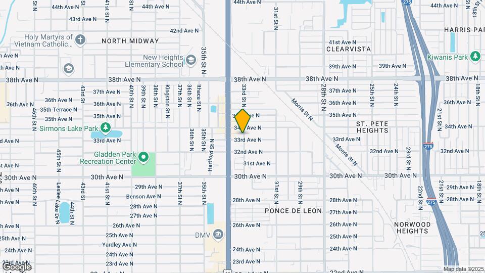 3310 33rd St N Map and Location Details