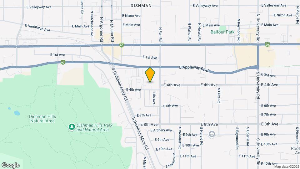 9607 E 4th Ave Mapa y Detalles de la Ubicación