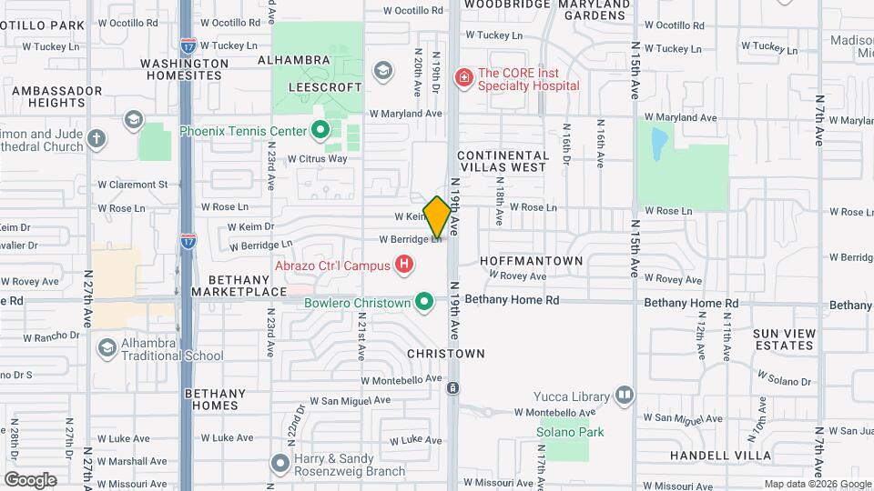 1911 W Berridge Ln Map and Location Details