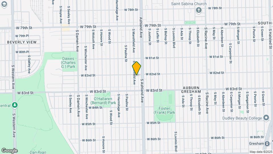 8209 S Marshfield Ave Mapa y Detalles de la Ubicación