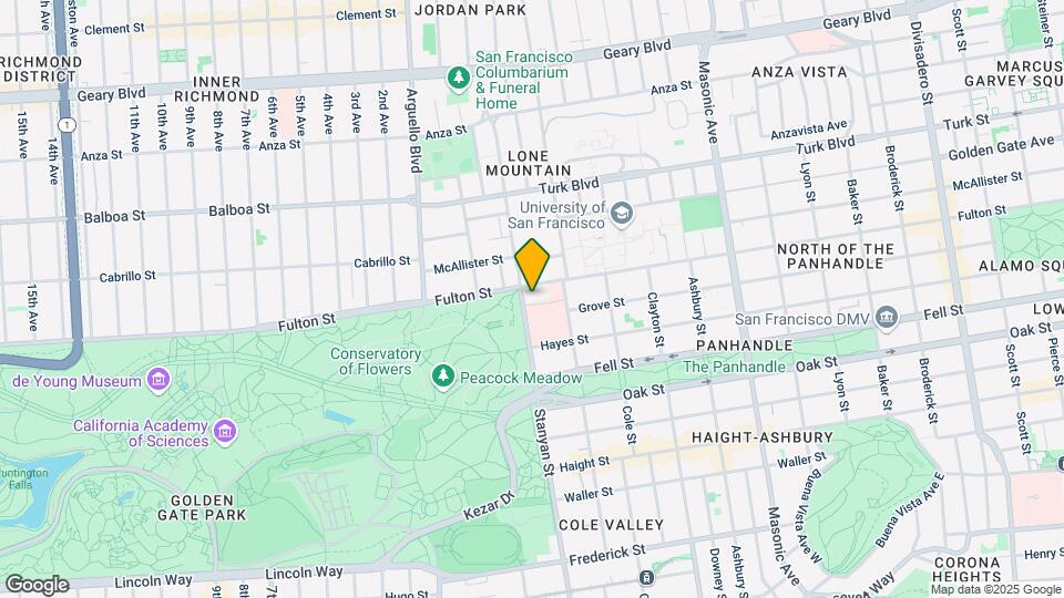 420 Stanyan St Map and Location Details