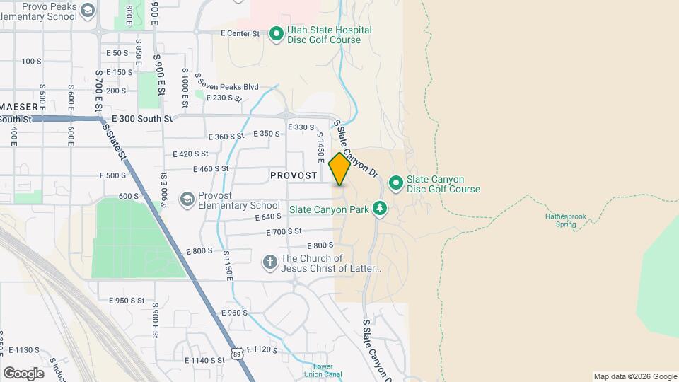 550 S 1500 E, Unit Beautiful Provo Basement Apartment! Map and Location Details