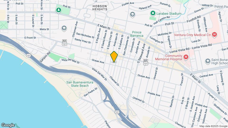 395 S Catalina St Map and Location Details