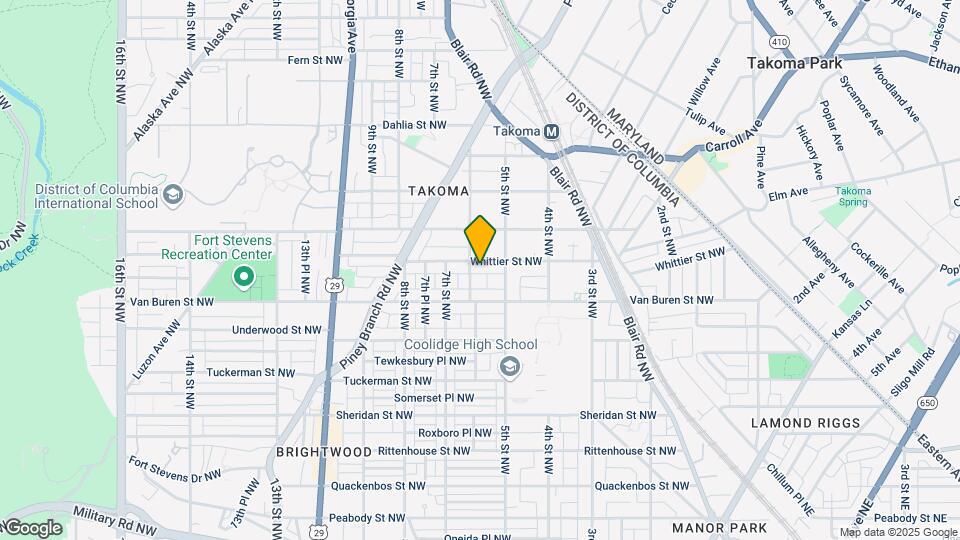 524 Whittier St NW Map and Location Details