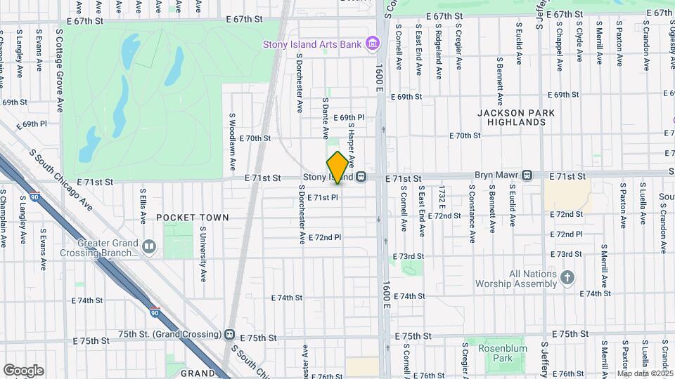 7116 S Blackstone Ave, Unit 1 Map and Location Details