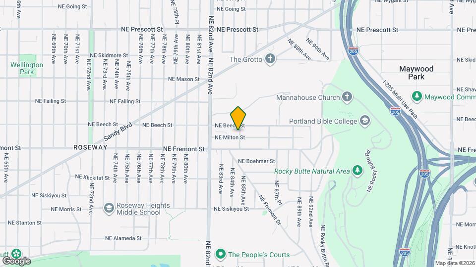 8415 NE Milton St Map and Location Details