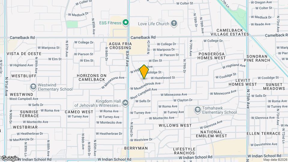 8129 W Hazelwood St Map and Location Details