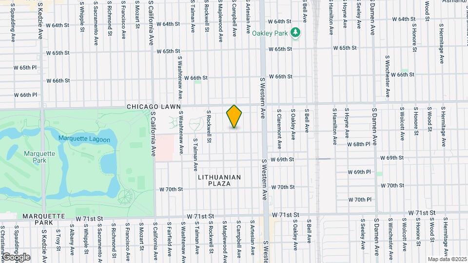 2506 W 68th St Map and Location Details