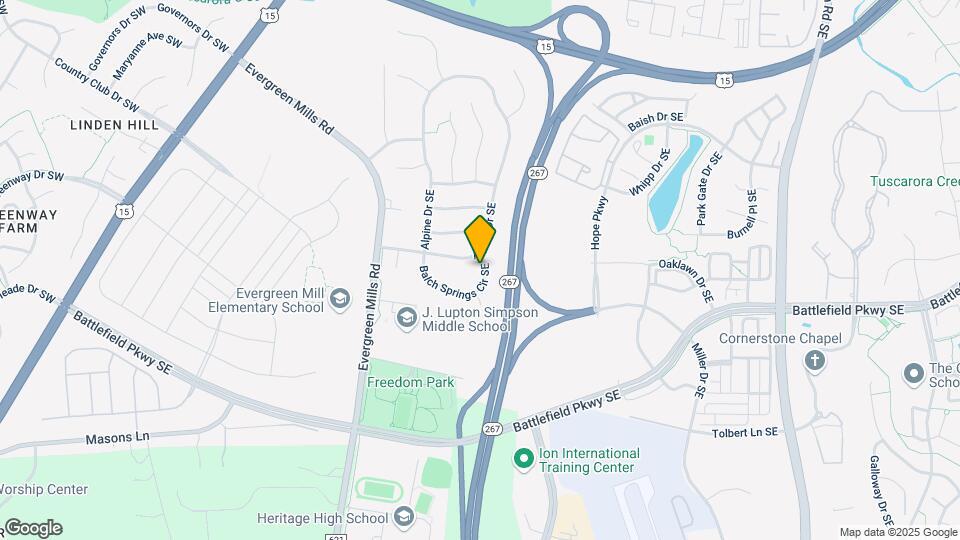 126 Balch Springs Cir SE Map and Location Details