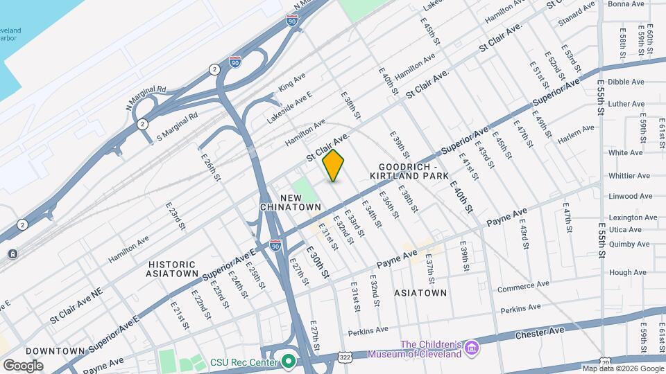 1423 E 33rd St Map and Location Details