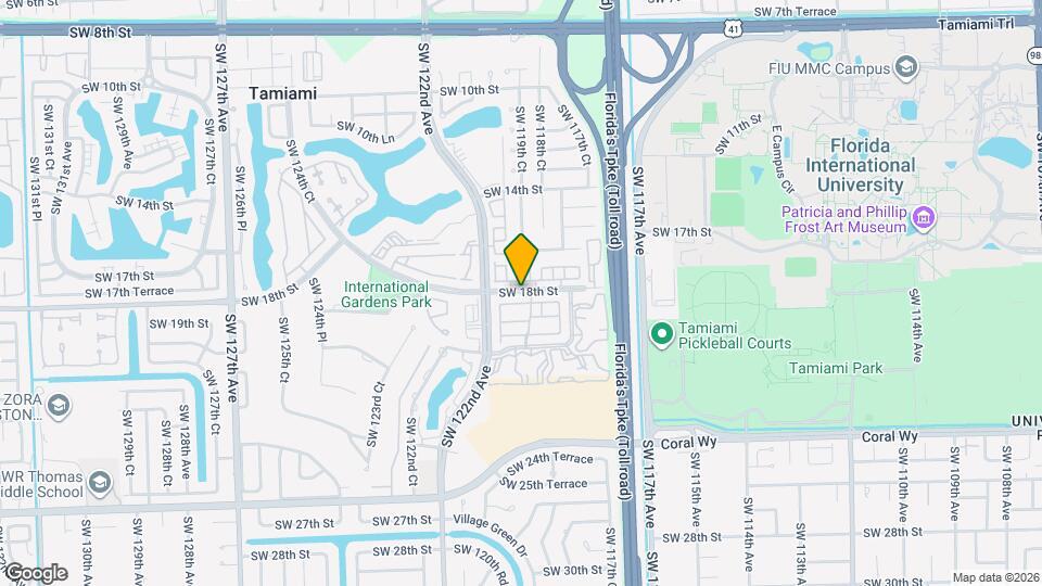 11960 SW 18th St Map and Location Details