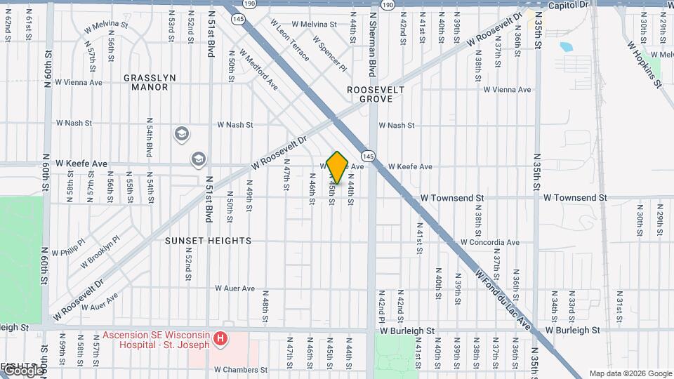 3414 N 45th St Map and Location Details