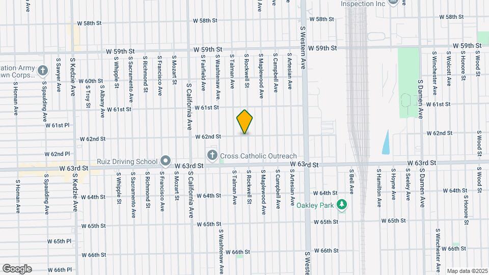 6200 S Rockwell St Map and Location Details