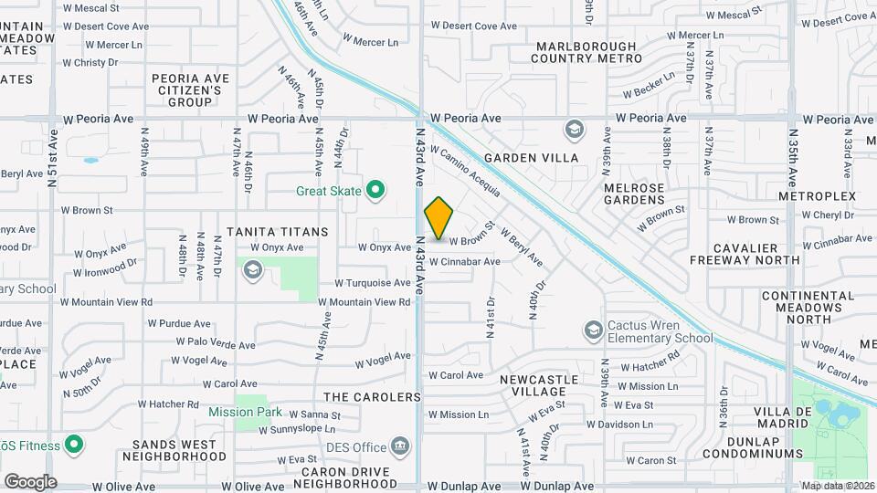 4237 W Brown St Map and Location Details