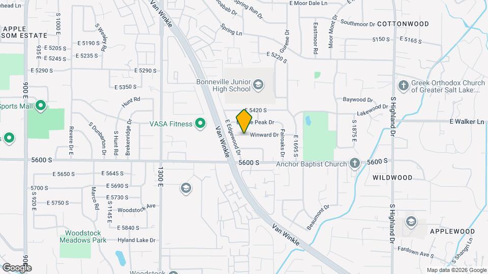 1538 Winward Dr Mapa y Detalles de la Ubicación