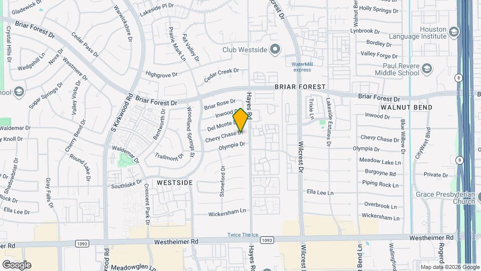 11319 Chevy Chase Dr, Unit 2109 Map and Location Details