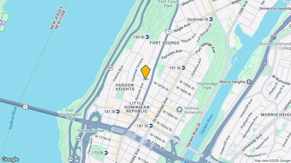 121 Bennett Ave, Unit 45A Map and Location Details