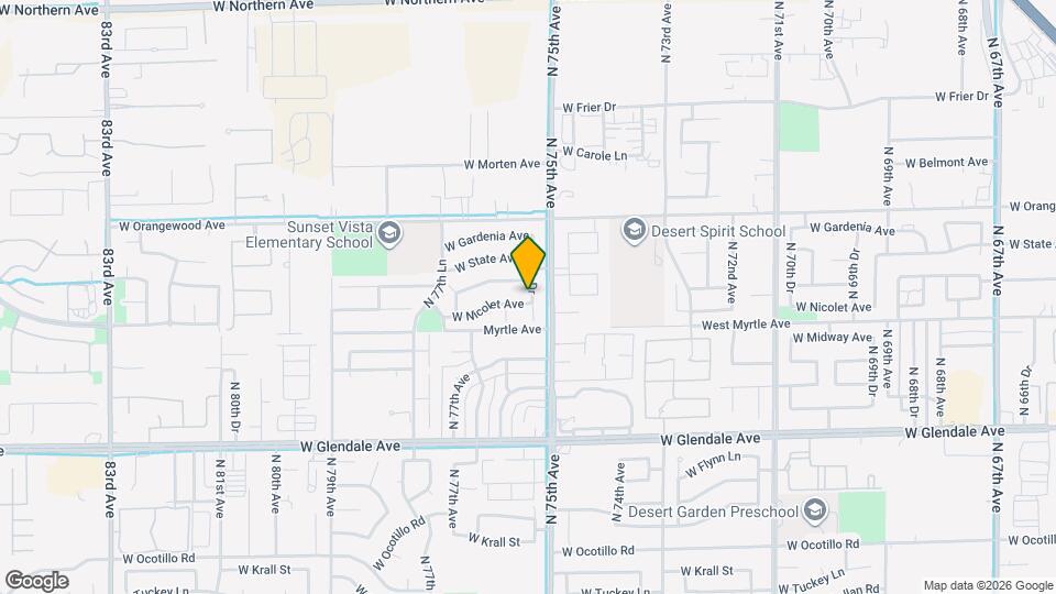 7552 W Nicolet Ave Map and Location Details