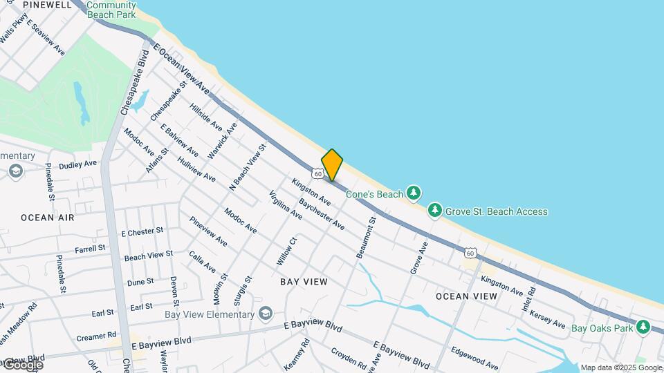 1425 E Ocean View Ave Map and Location Details