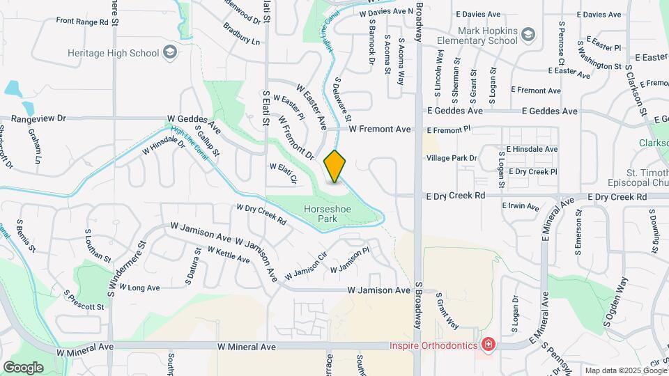 420 E Fremont Pl Map and Location Details