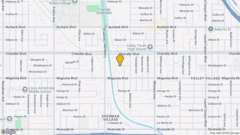 12748 Weddington St Mapa y Detalles de la Ubicación