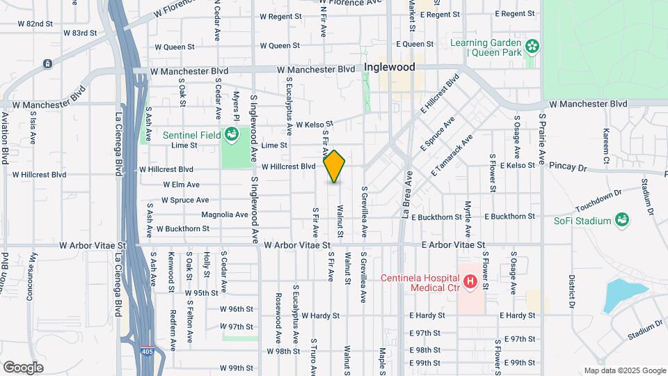 629 Walnut St Map and Location Details