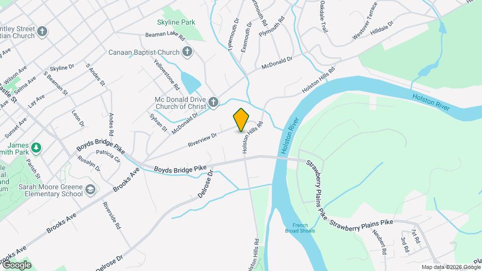 3915 Holston Hills Rd Map and Location Details