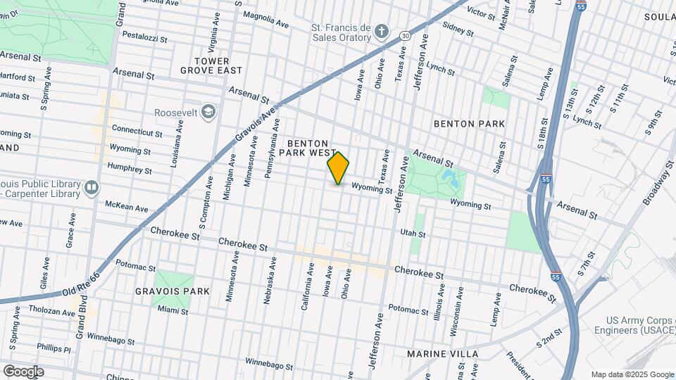 3209 Iowa Ave Map and Location Details