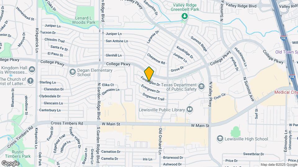 1402 Forestglen Dr Map and Location Details