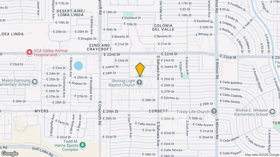 5758 E 24th St Map and Location Details