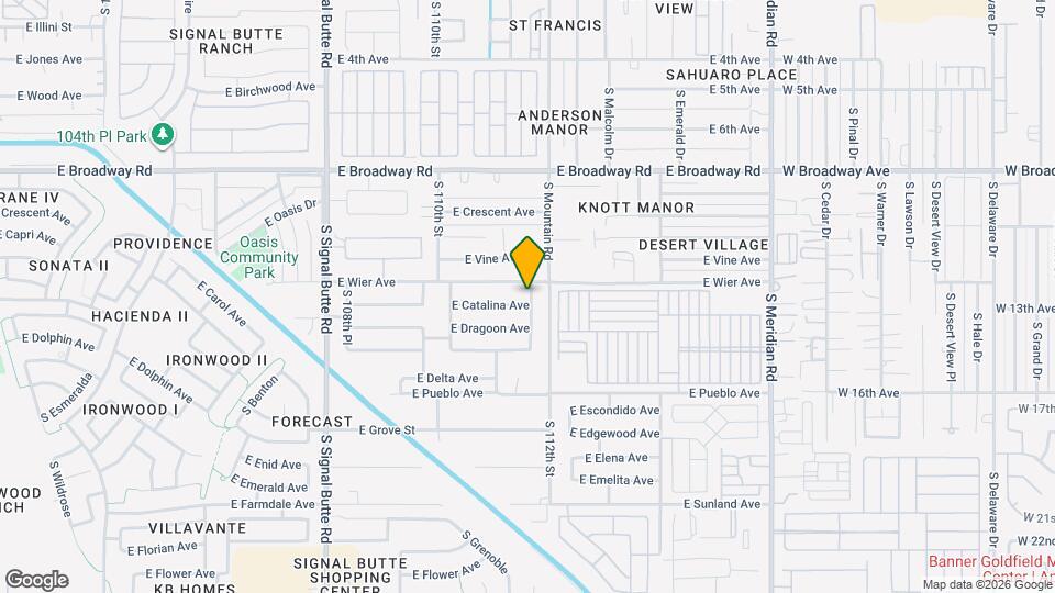 11142 E Catalina Ave Mapa y Detalles de la Ubicación