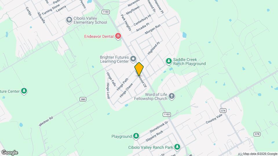 105 Hinge Chase Map and Location Details