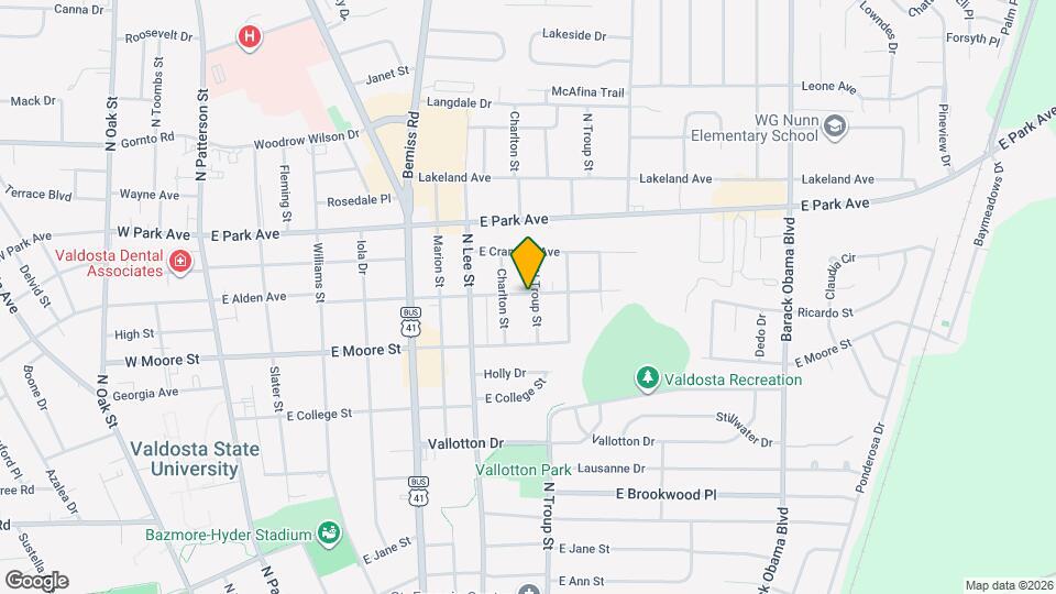 1716 N Troup St Map and Location Details