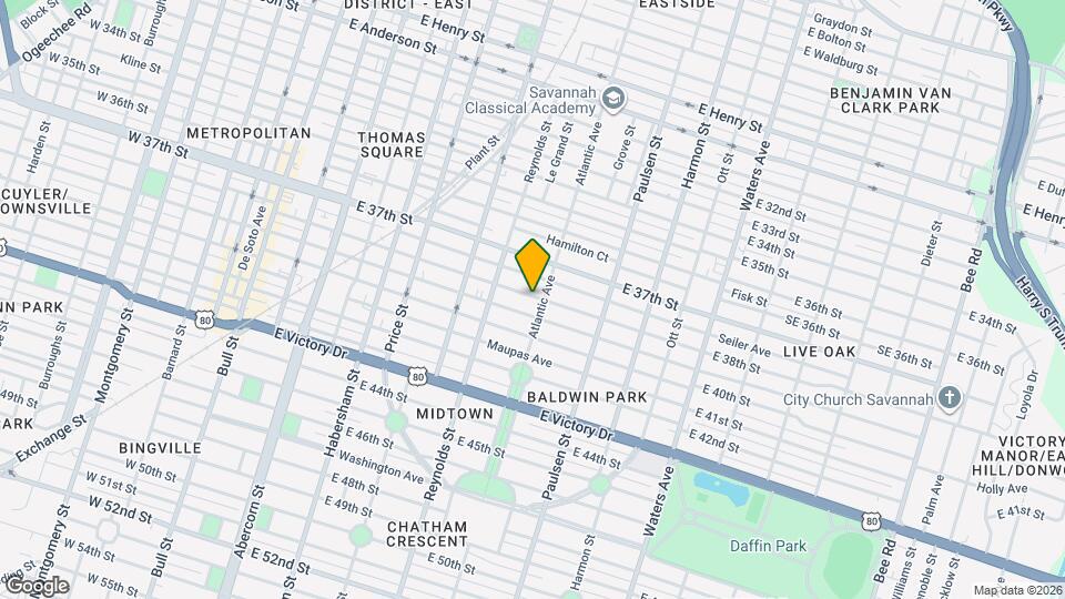 653 E 38th St Map and Location Details