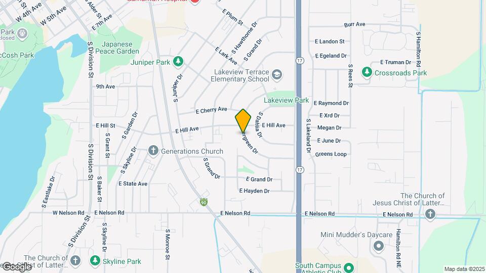 1010 S Evergreen Dr Mapa y Detalles de la Ubicación