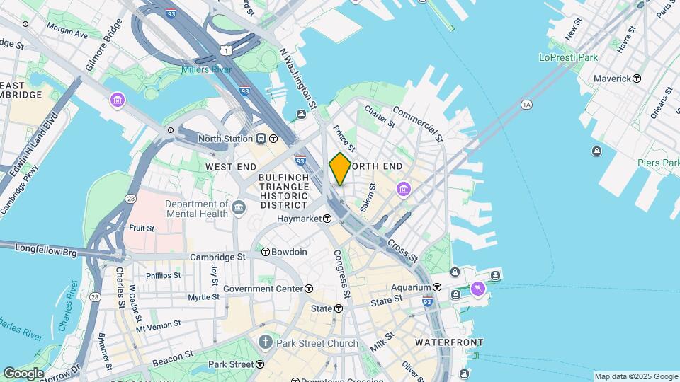 92 Endicott St, Unit 1 Map and Location Details