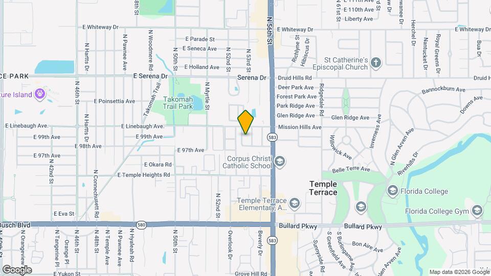 9805 N 53rd St Map and Location Details