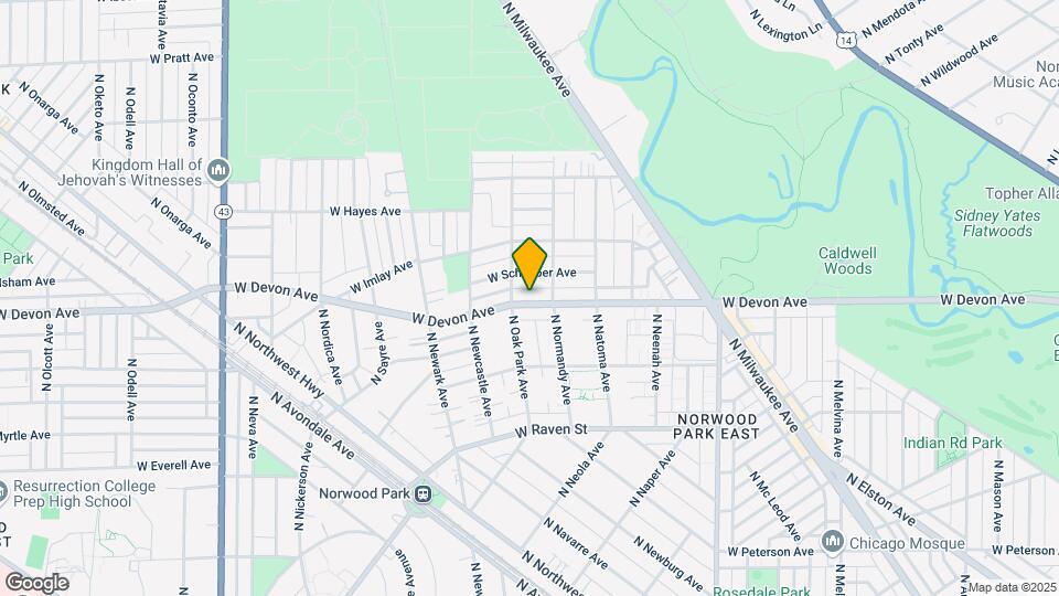 6664 W Devon Ave Map and Location Details