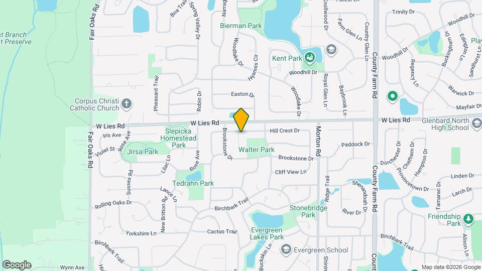 1172 Hill Crest Dr Map and Location Details