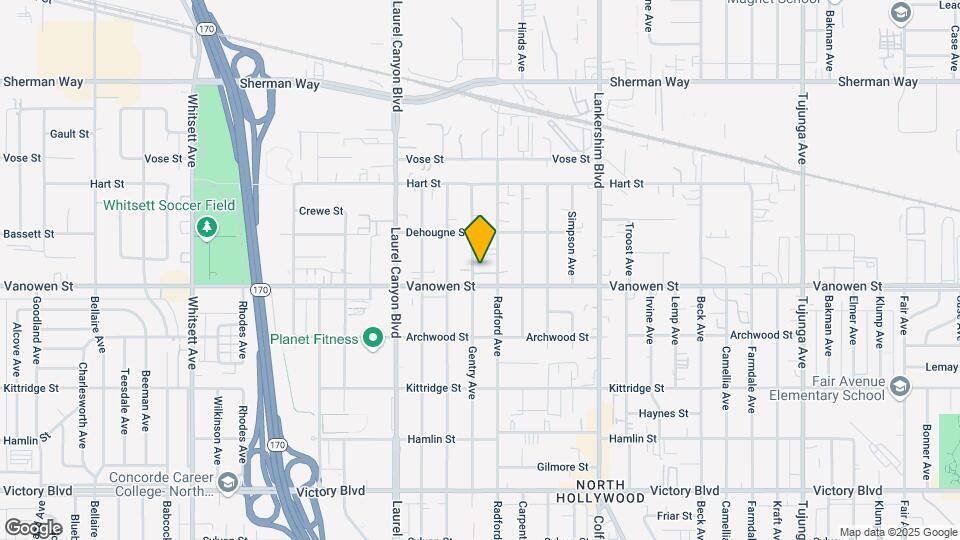6818 Gentry Ave Map and Location Details