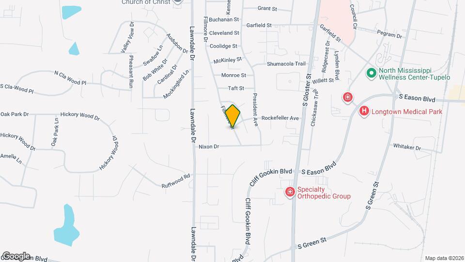 2102 Fillmore Dr Map and Location Details