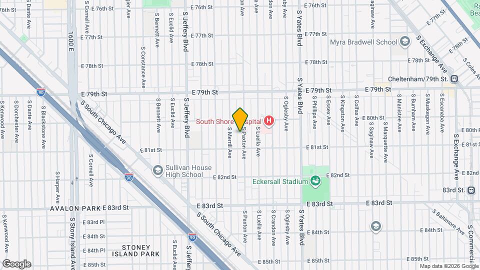 8030 S Paxton Ave Map and Location Details