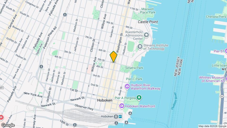 420 Washington St Map and Location Details