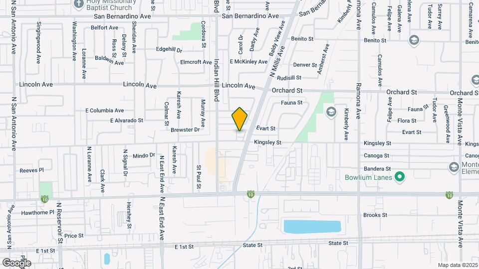1673 E Kingsley Ave Map and Location Details