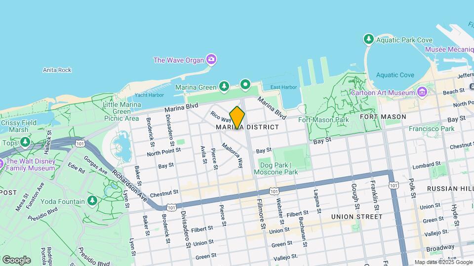1745 Beach St Map and Location Details