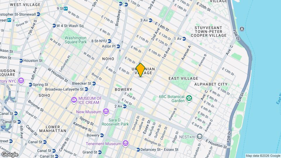 347 E 5th St, Unit 1A Mapa y Detalles de la Ubicación