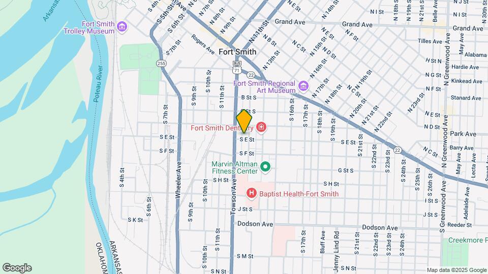 1215 S E St Map and Location Details