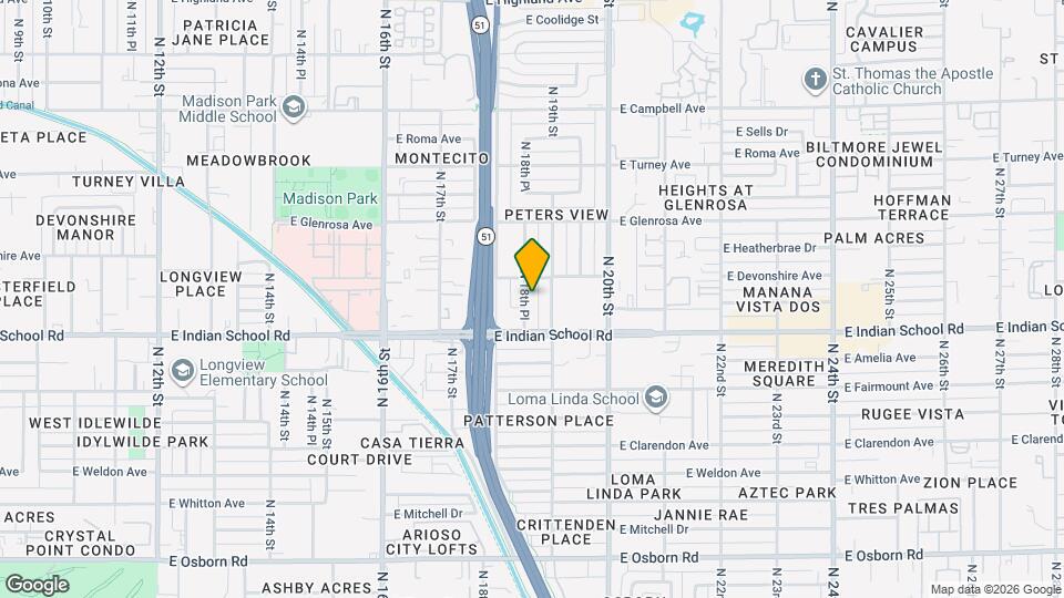 4127 N 18th Pl Map and Location Details